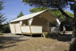 Mietunterkunft - Lodge Maasaï 25M² - Camping Koawa Les Reflets du Quercy