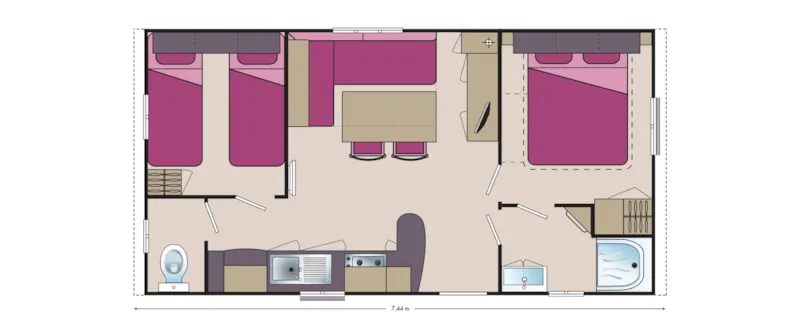 Mobil Home Confort Compact - 2 Chambres