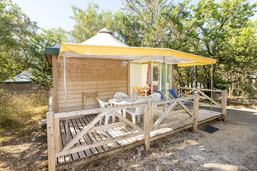 Location - Chalet Family - 2 Chambres - Camping Les Reflets du Quercy