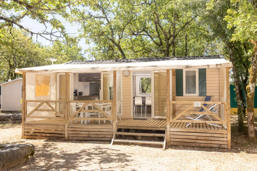Location - Mobil Home Confort Compact - 2 Chambres - Camping Les Reflets du Quercy