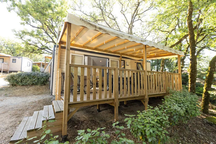 Location - Mobil Home Confort - 2 Chambres - Camping Les Reflets du Quercy