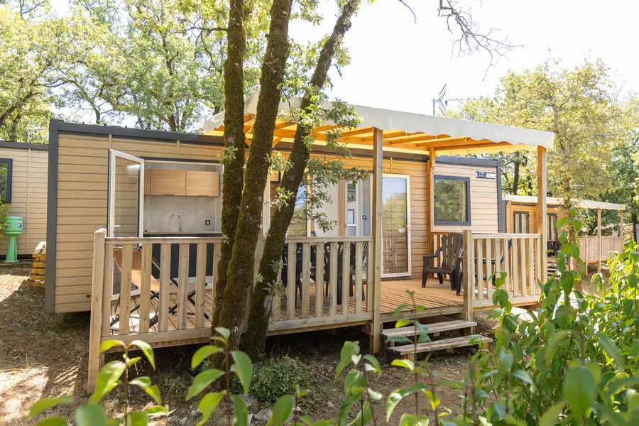 Location - Mobil Home Confort - 3 Chambres - Camping Les Reflets du Quercy