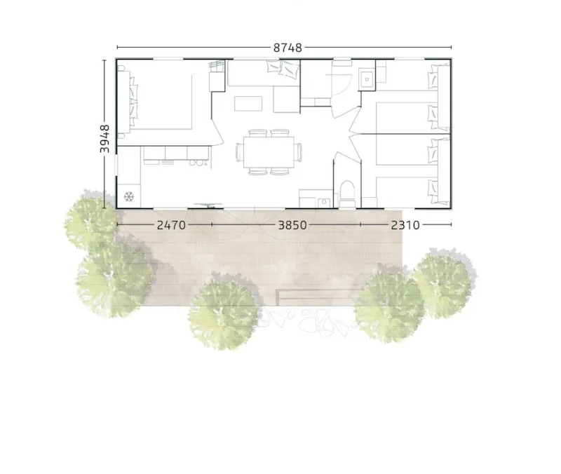 Mobil Home Confort - 3 Chambres