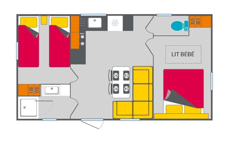 Cottage - 2 Ch. (Dimanche) - 2 Adultes Max - Climatisé