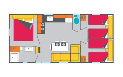 Family Premium - 3 bdrms (Sunday) - 4 adults max - Air-conditioned — 3