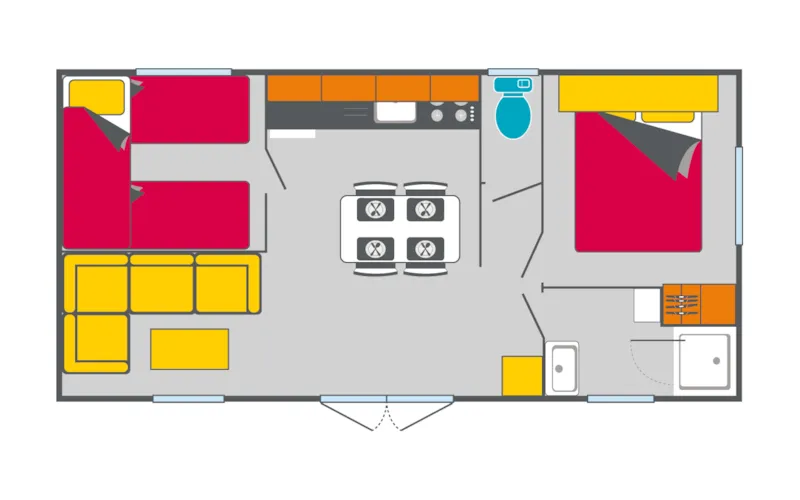 Grand Large Famille - 2 Ch. (Dimanche) - 2 Adultes Max