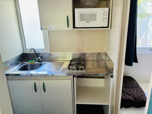 Huuraccommodatie(s) - Chalet Moréa Gitôtel Climatisé 22M² / 2 Slaapkamers - Overdekt Terras - image n°9 - Camping les Charmilles