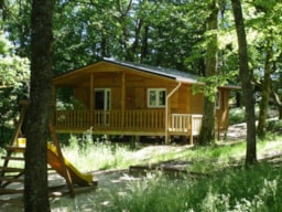 Accommodation - Chalet La Cabane 4 Pers.35M² + Overdekt Terras, Tv - Camping LA GARENNE