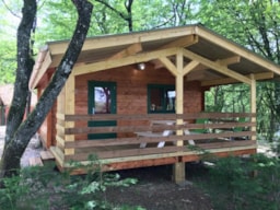 Accommodation - Chalet Les Coquelicots 30M² + Overdekt Terras, Tv - Camping LA GARENNE