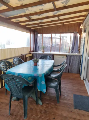 Mietunterkunft - Résidence La Forêt Überdachte Terrasse, Fernseher + Geschirrspüler + Klimaanlage - Camping LA GARENNE