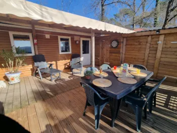 Mietunterkunft - Residenz Les Vignes 32M2, Klimaanlage + Fernseher + Geschirrspüler + Überdachte Terrasse - Camping LA GARENNE