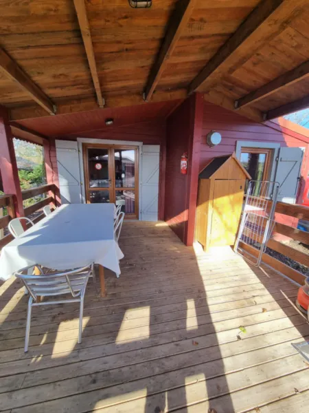 Accommodation - Chalet Champêtre 35M² + Overdekt Terras, Tv, Vaatwasser - Camping LA GARENNE