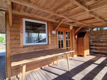 Accommodation - Chalet L'amarylis 35M² + Dishwasher + Covered Terrace +Television - Camping LA GARENNE