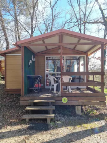 Mietunterkunft - Cottage Rêve 25M², Überdachte Terrasse, Fernseher - Camping LA GARENNE