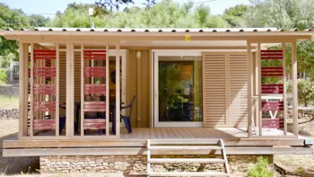 Mietunterkunft - Holzchalet 2 Zimmer Klimaanlage - Camping CAVALLO MORTO