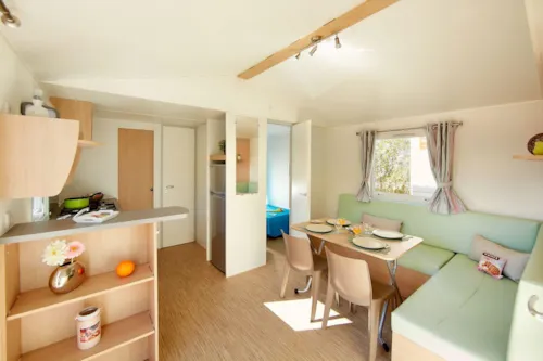 Huuraccommodatie(s) - Stacaravan 2 Kamers & Terras - image n°4 - Camping du Lac de Carouge