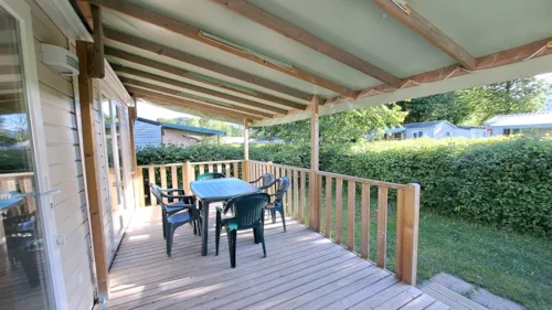 Huuraccommodatie(s) - Stacaravan 2 Slaapkamers + Airconditioning + Terras - image n°5 - Camping du Lac de Carouge