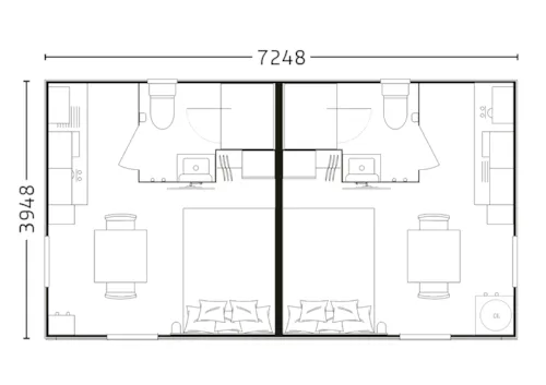 Mietunterkunft - Bilbao Studio 2 Pax - image n°2 - Camping du Lac de Carouge