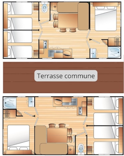6-bedroom Grand Mistral mobile home for 12 people