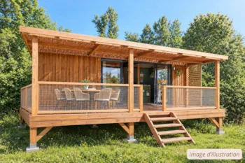 Huuraccommodatie(s) - Premium Chalet Flamant – 5/7 Personen - Camping Crin Blanc