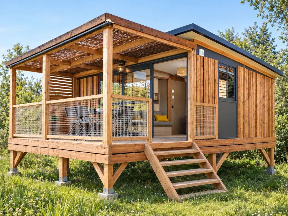 Location - Chalet Premium Heron - 5 Personnes - Camping Crin Blanc