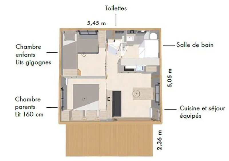 Chalet Premium Heron - 5 Personnes