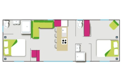 Cottage Les Cygnes PREMIUM (2 bedrooms + 2 bathrooms)