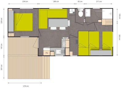 Mobile-home Ophéa Classique 3 bedrooms