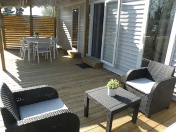 Mietunterkunft - Mobilheim Ophea Privilège - Camping Les Sous Bois du Lac