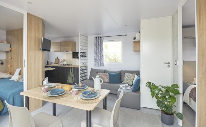 Mobil Home 30M² Confort (2 Chambres) Avec Terrasse Semi Couverte 15M²