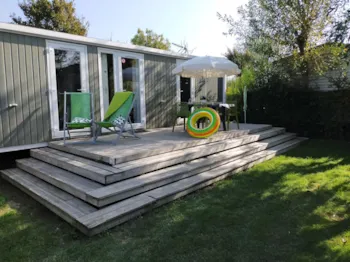 Mietunterkunft - Mobilheim 33M² Komfort (2 Schlafzimmer + 2 Badezimmer) - Flower Camping Caravaning Les Aubépines