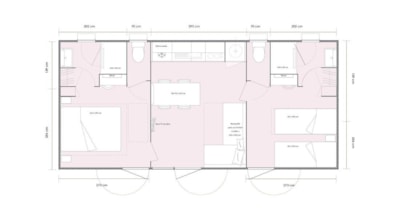 Mobile home 33m² Comfort (2 bedrooms  + 2 bathrooms)