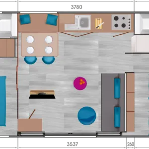 Lodge Les Voiles 40M² Premium (2 Chambres)