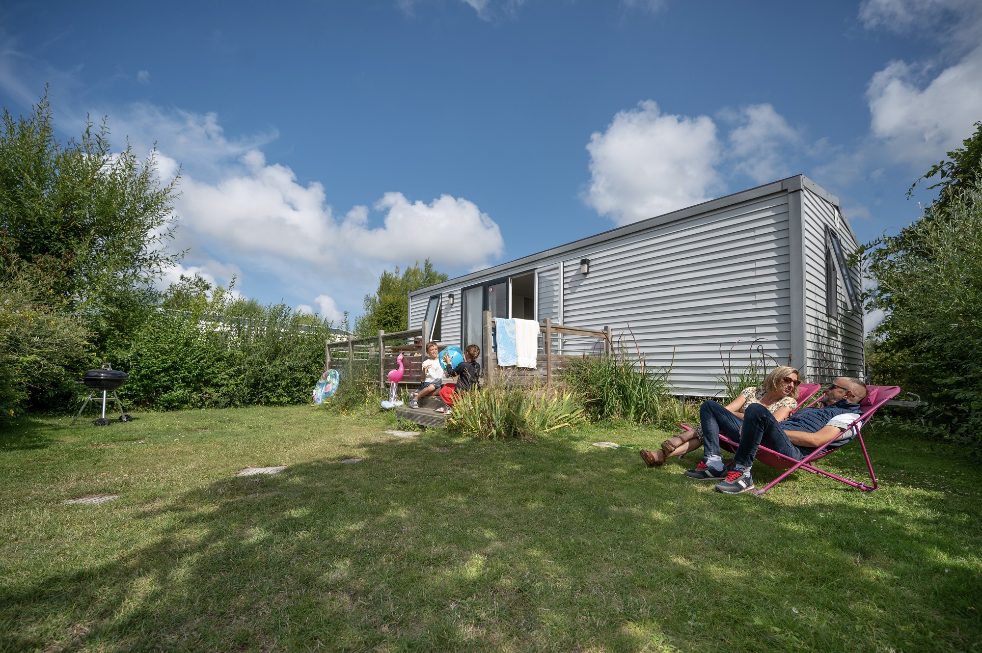 Location - Mobil Home 35M² Confort (3 Chambres) - Terrasse - Flowercamping Les Aubépines