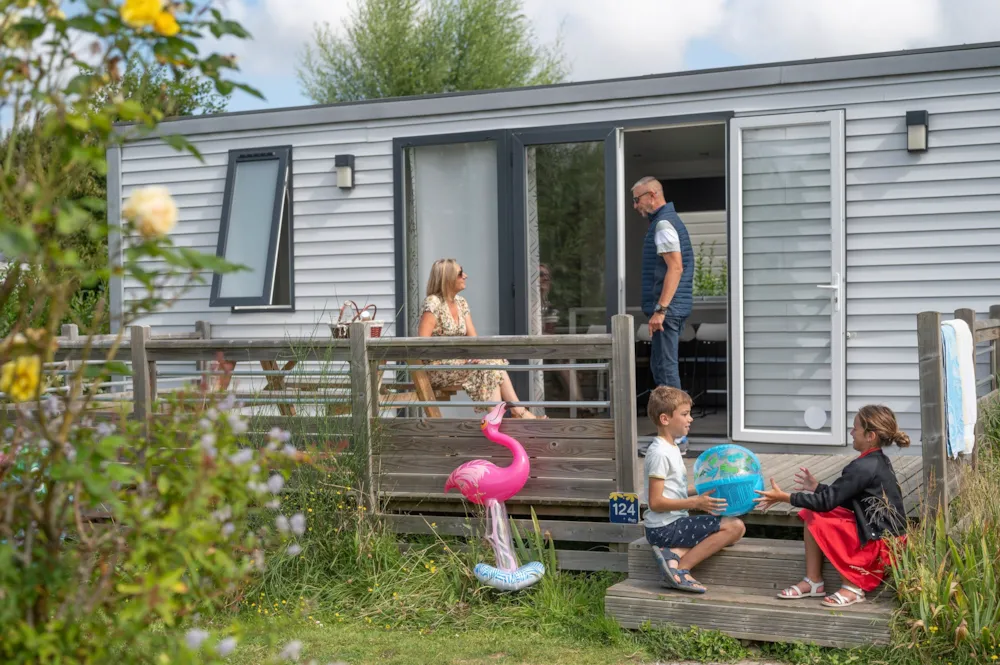 Location - Mobil Home 35M² Confort (3 Chambres) - Terrasse - Flower Camping Caravaning Les Aubépines