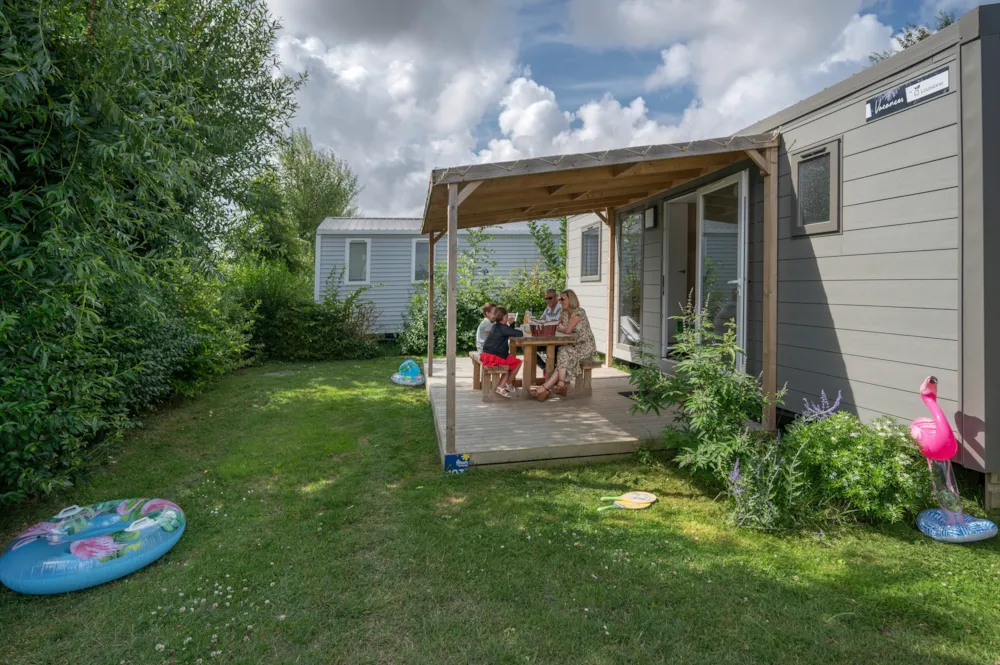 Location - Mobil Home 30M² Confort (2 Chambres) Avec Terrasse Semi Couverte 15M² - Flower Camping Caravaning Les Aubépines