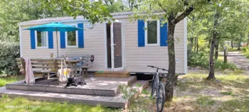 Mietunterkunft - Mobilheim Standard - 3 Schlafzimmer  + Terrasse + Tv + Klimaanlage (29M²) - Flower Camping Le Jas du Moine