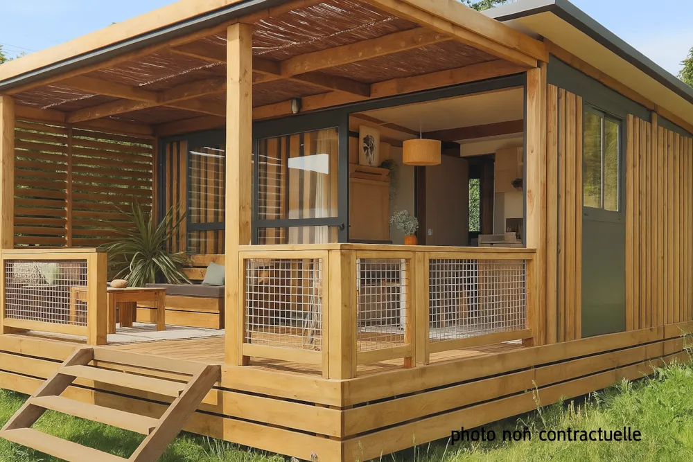 Location - Chalet Evasion Nature 25 M²  - Jusqu'à 5 Pers. - Camping Calme et Nature