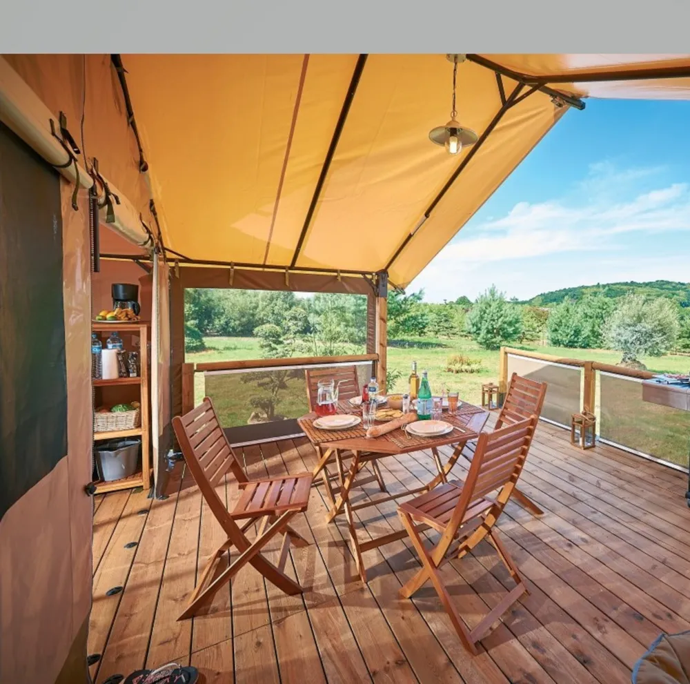 Huuraccommodatie(s) - Lodge Confort 2 Slaapkamers, Badkamer - Camping Village Vacances Naturiste Bagheera