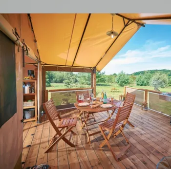Location - Lodge Confort, 2 Chambres, Salle De Bain - Camping Village Vacances Naturiste Bagheera