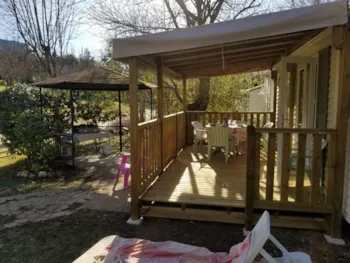 Mietunterkunft - Mobilheim Savanah 32M² - 2 Zimmer - Camping Le Vieux Colombier