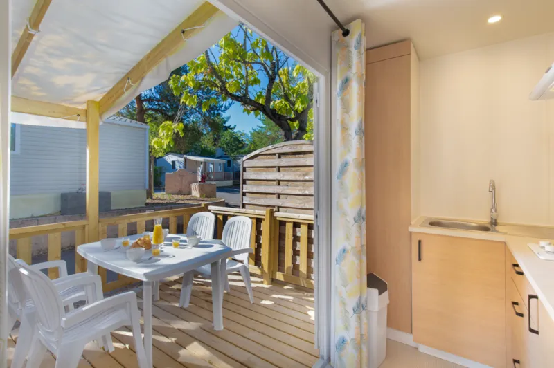 Mobilhome Duo Romarin 20M² / Climatisé-1 Chambre - Terrasse 11M2