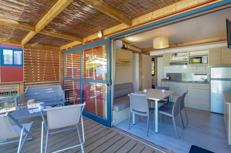 Chalet Confort + Mistral 25M² - Climatisé -  2 Chambres - Terrasse 12M² 4/5 Pers.