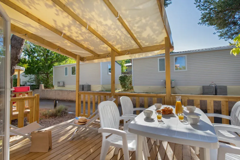 Mobilhome Duo Romarin 20M² / Climatisé-1 Chambre - Terrasse 11M2