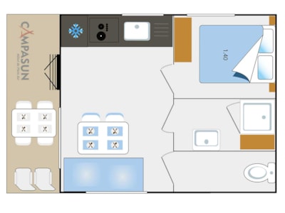 Mobill home Esparron 1 room 2/3 pers - air conditioning — 10