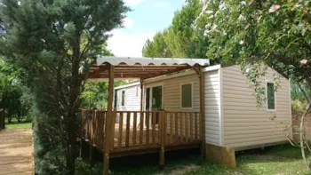 Mietunterkunft - Mobilheim Komfort Xl – 2 Schlafzimmer – Klimaanlage – Barrierefrei - Camping Rose de Provence