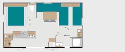 Mobile-home 2 bedrooms - Air conditioning — 9