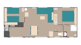 Mobilhome Grand Confort  2 habitaciones - Aire acondicionado