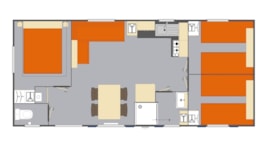 Mobilhome Grand Confort  3 habitaciones Aire acondicionado