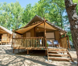 Huuraccommodatie(s) - Tent Jungle Lodge - Camping Le Moulin